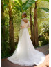 Off Shoulder Ivory Glitter Tulle Sexy Wedding Dress